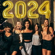 Ovzne 2024 Balloons, 40 Inch 2024 Balloon Numbers, 2024 Foil Number Balloons, Large 2024 Balloons for 2024 New Years Eve Party Supplies Birthday Anniversary Graduation Decorations Savings Clearance